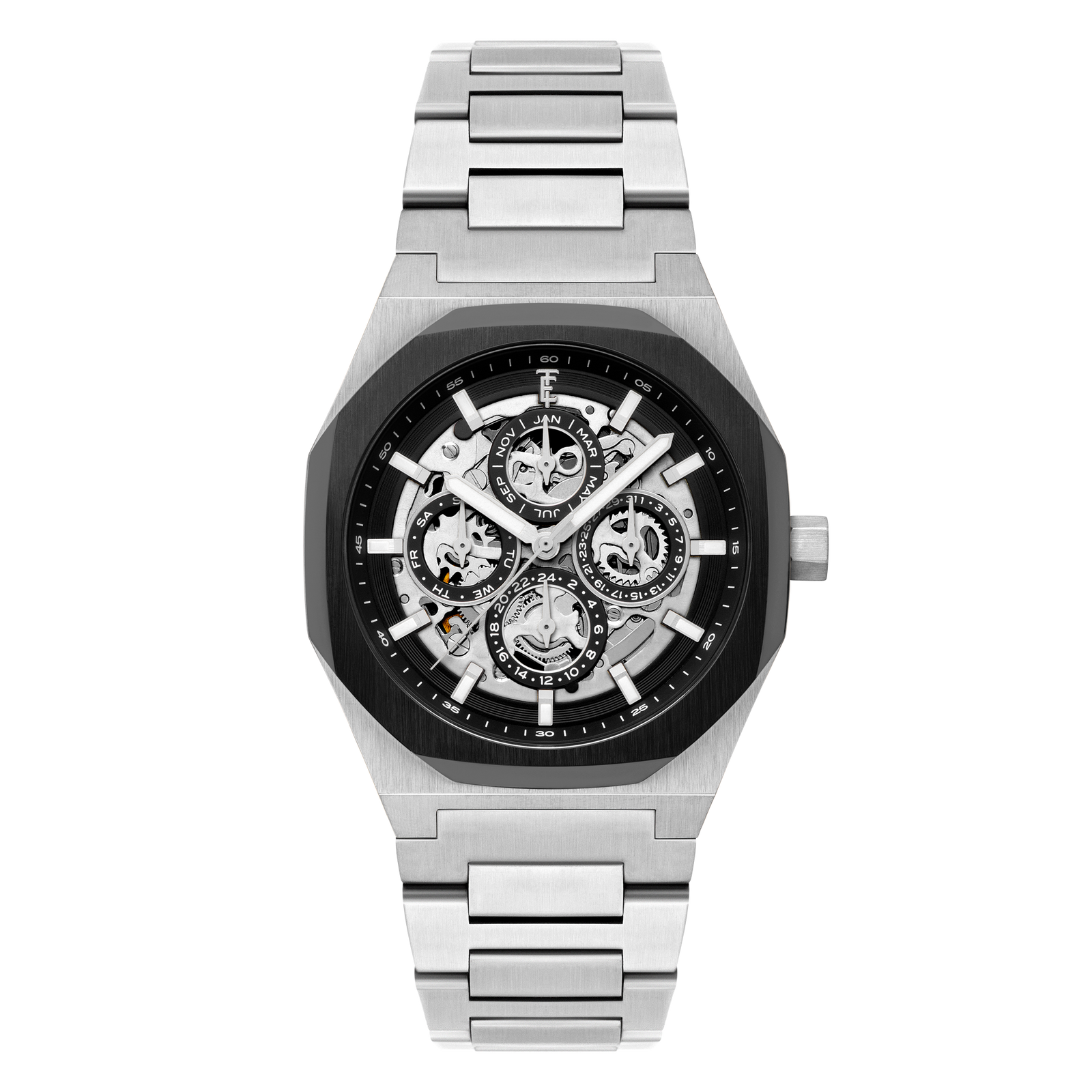 Discovery Drake Triple Calendar Skeleton Automatic Raven Depth