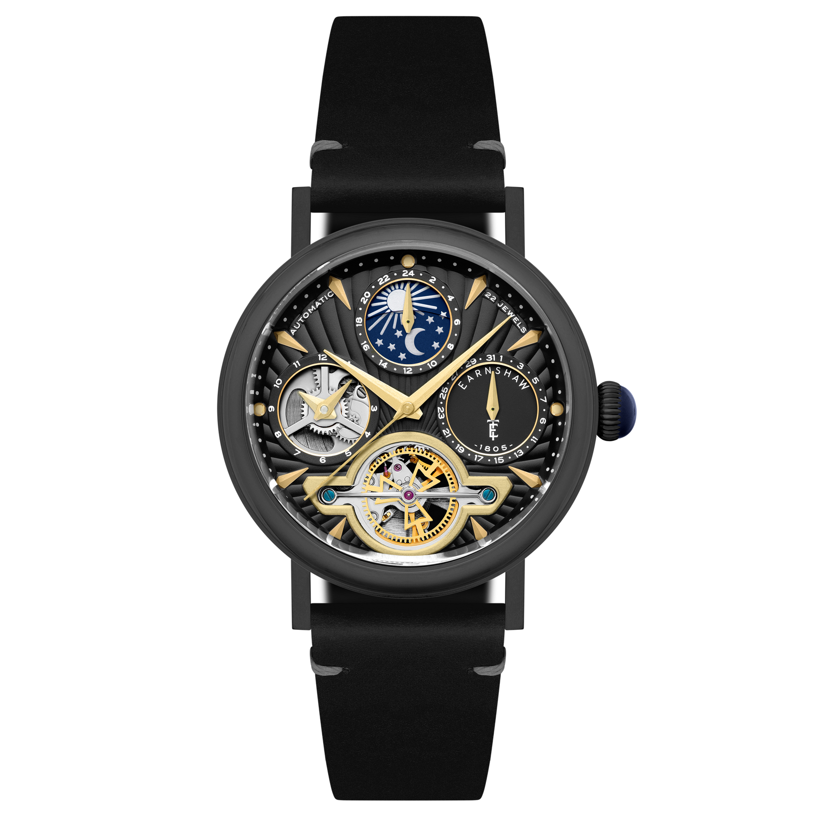 Heritage Beaufort Dual Time Date Open Heart Automatic Midnight Mystique