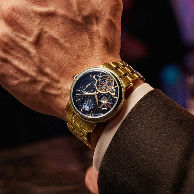 Heritage Beaufort Dual Time Date Open Heart Automatic Raven Gleam