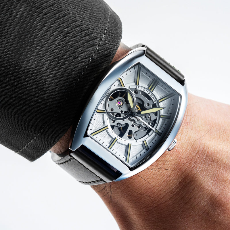 Heritage Beauchamp Skeleton Automatic Brushed Silver