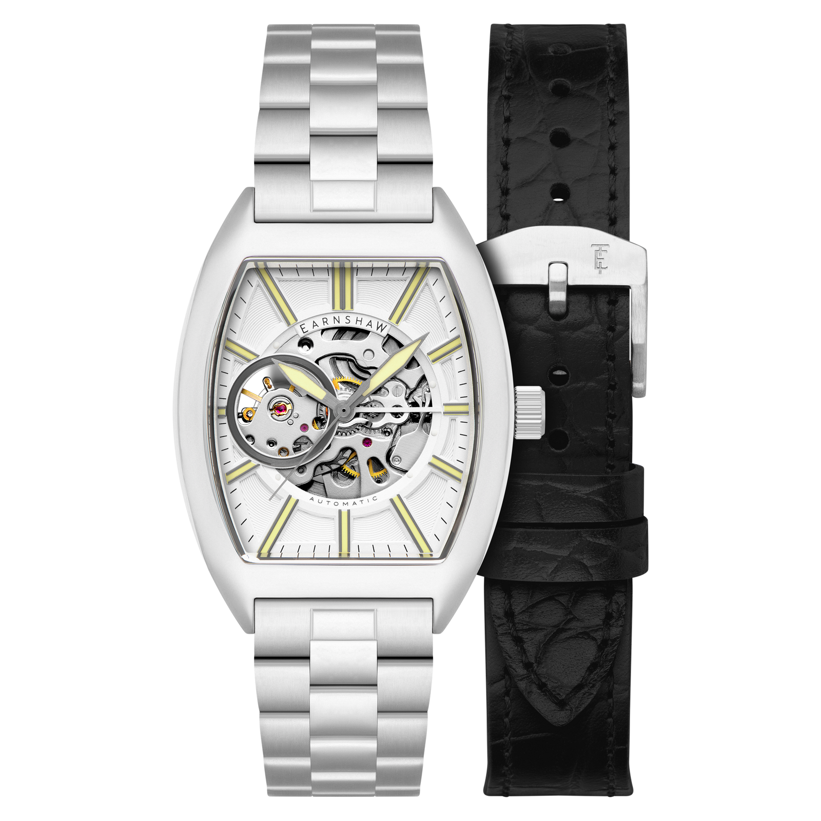 Heritage Beauchamp Skeleton Automatic Brushed Silver
