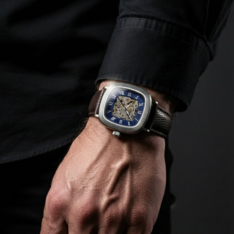Heritage Chester Skeleton Automatic Navy Fusion