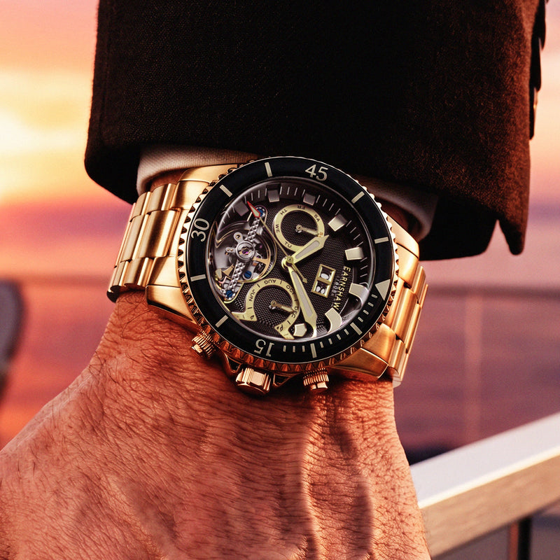 Admiral Duncan Grand Date Calendar Open Heart Automatic Midnight Majesty
