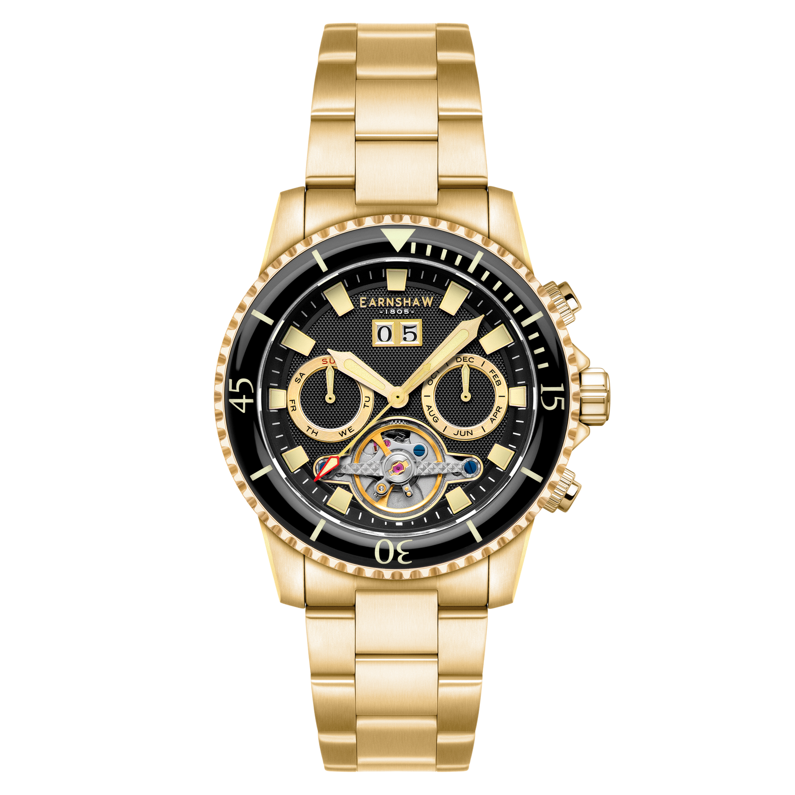 Admiral Duncan Grand Date Calendar Open Heart Automatic Midnight Majesty