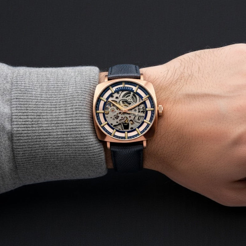 City Of London Moorgate Skeleton Automatic Satin Bronze