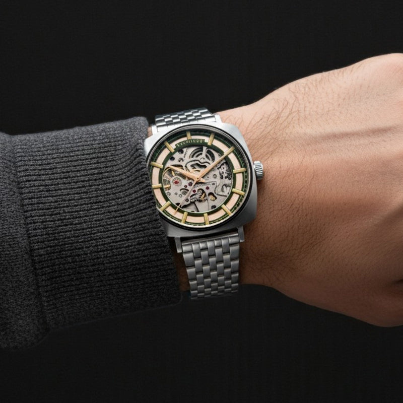 City Of London Moorgate Skeleton Automatic Bronze Spark