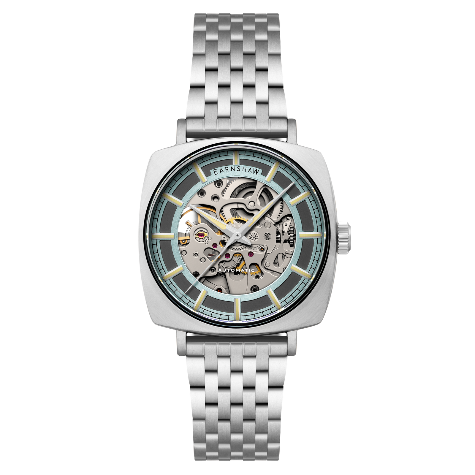City Of London Moorgate Skeleton Automatic Lunar Silver