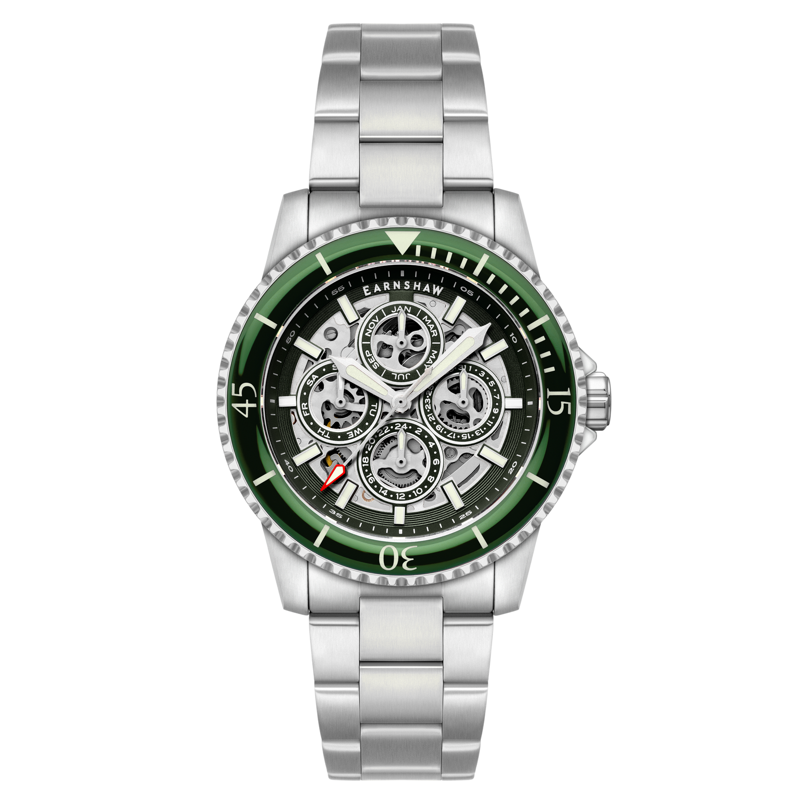 Admiral Duncan Triple Calendar Skeleton Automatic Shire Green