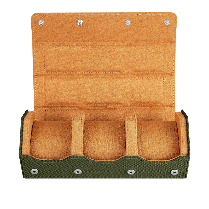 Esagono 3-Slot Watch Roll - Sage Green