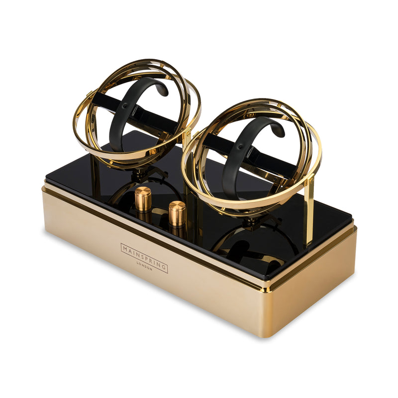 Astronomy Dualism Dual Slot Watch Winder - Gold
