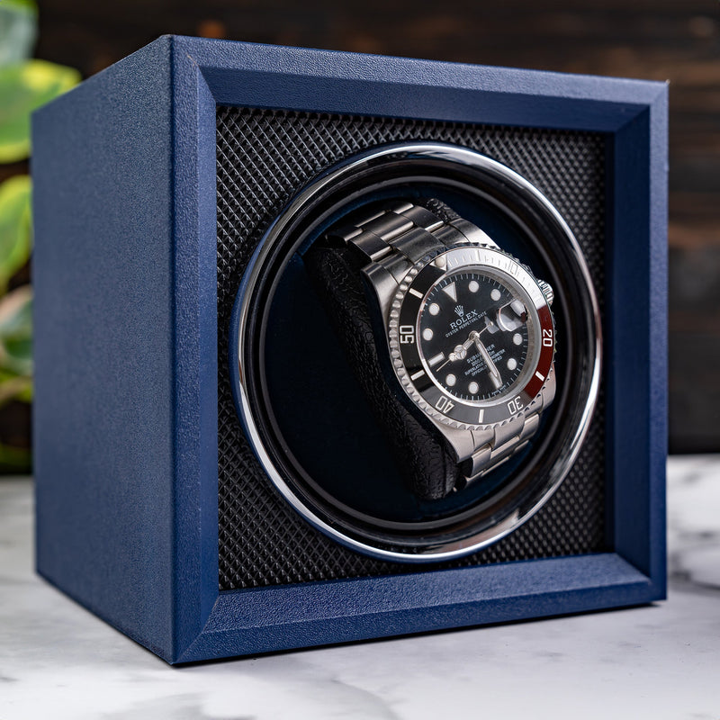 Oxford Guardian Single Slot Watch Winder - Royal Blue