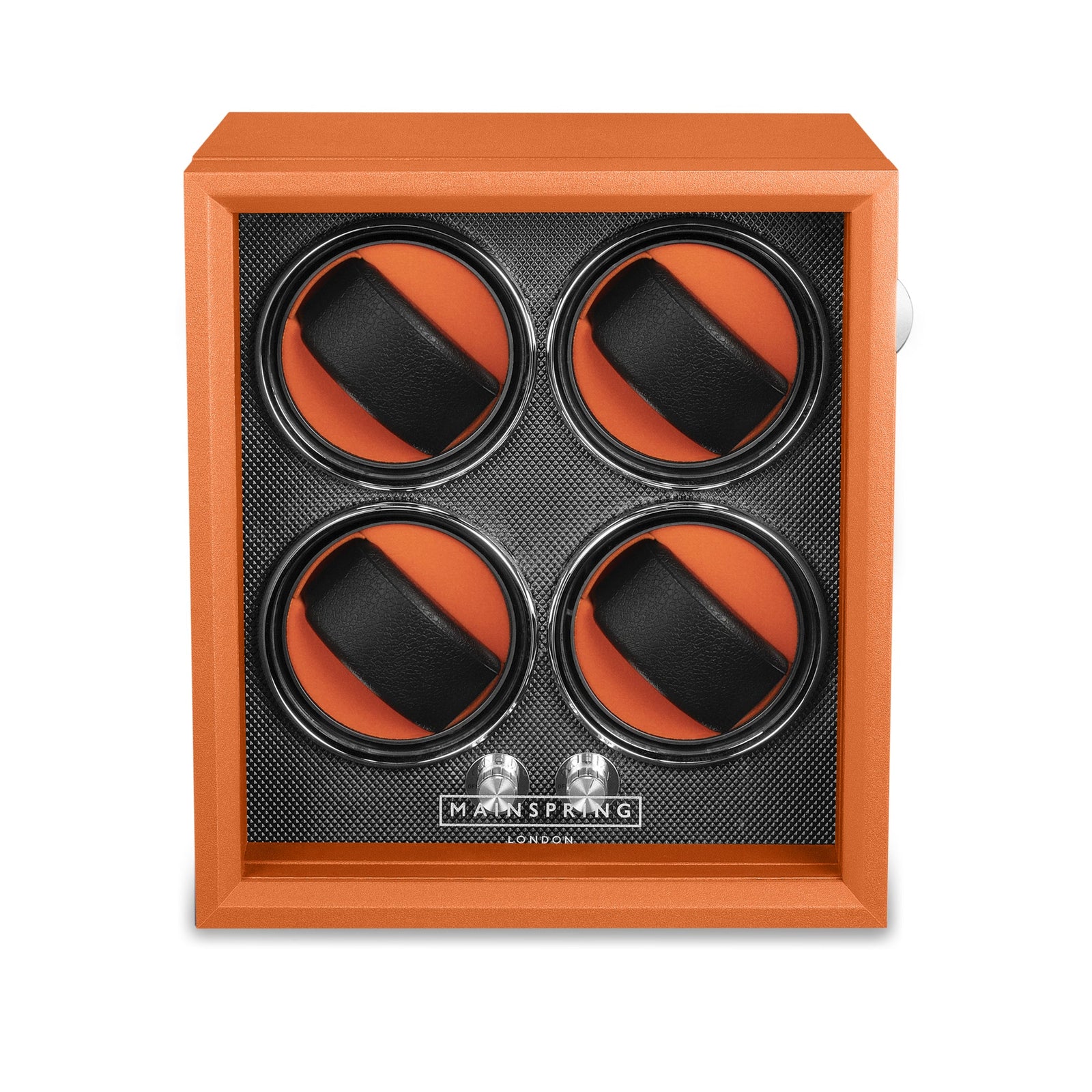 Oxford Guardian 4-Slot Watch Winder - Retro Orange