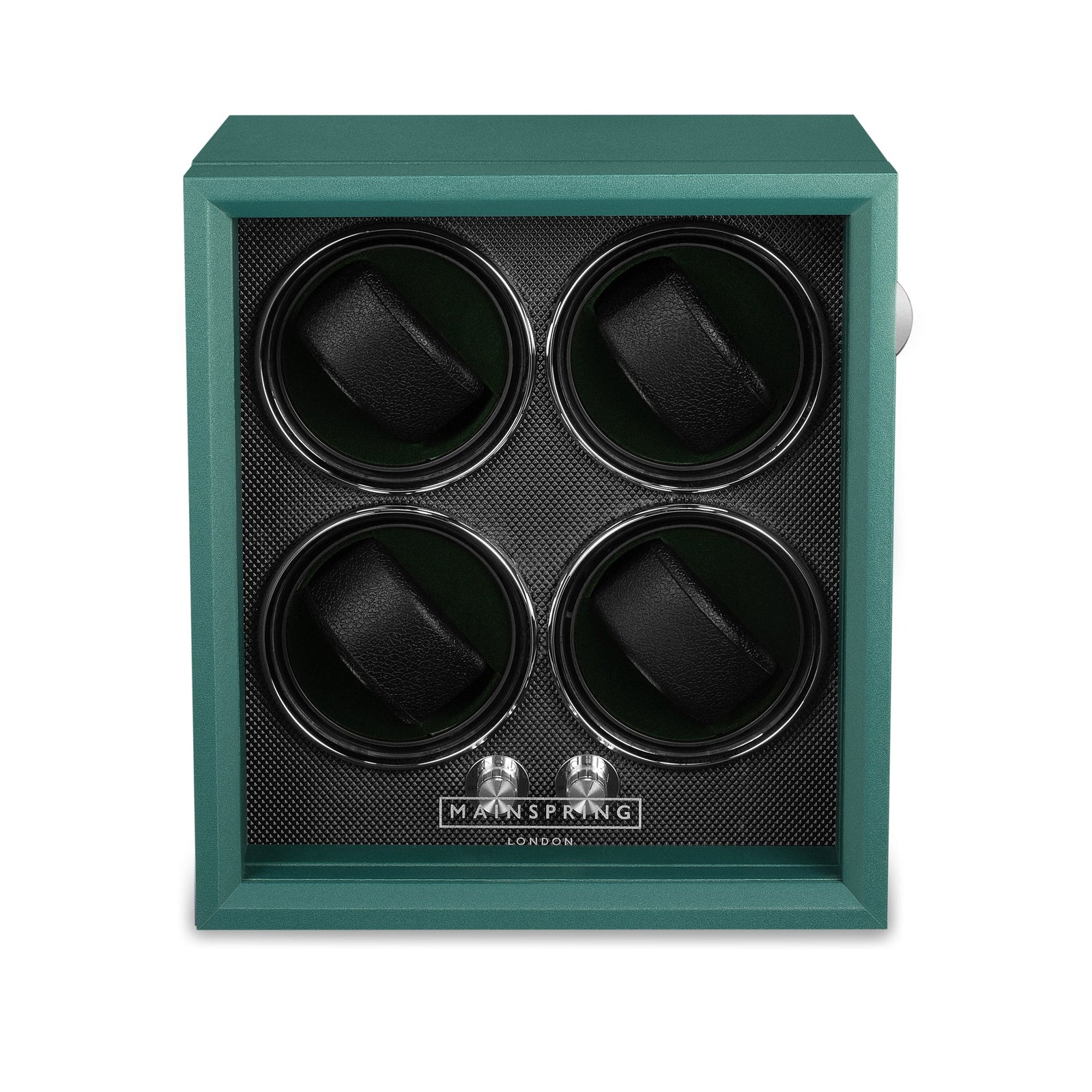 Oxford Guardian 4-Slot Watch Winder - Emerald Green