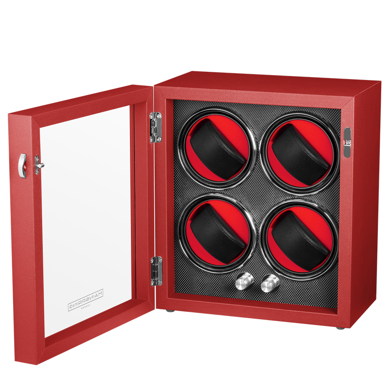 Guardian 4-Slot Watch Winder - Red Reserve