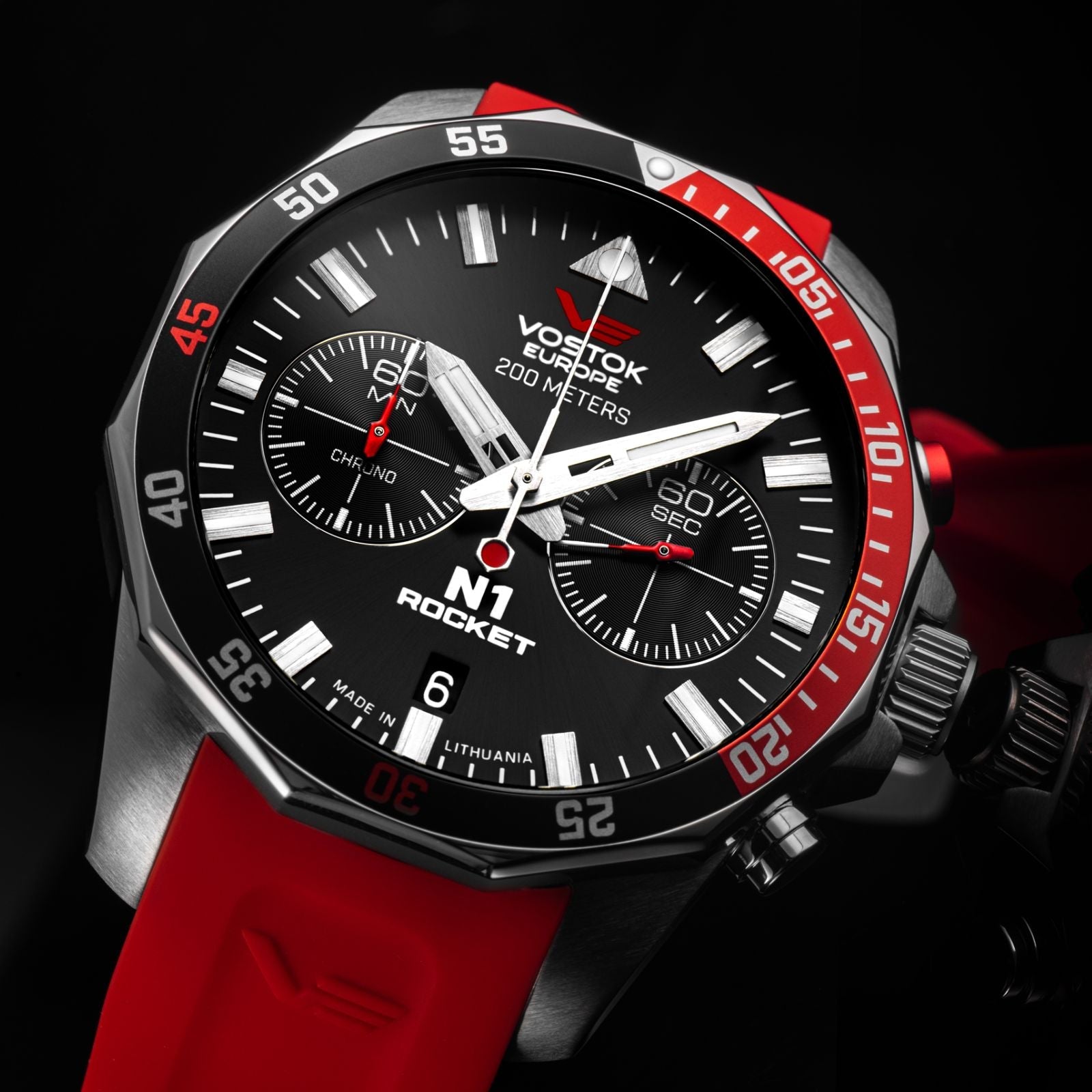 Vostok Europe N1 Rocket Quartz Chronograph Men's Watch 6S21/225A707