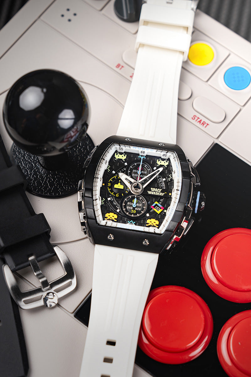 Magellan Chronograph Space Invaders Limited Edition Spaceship White