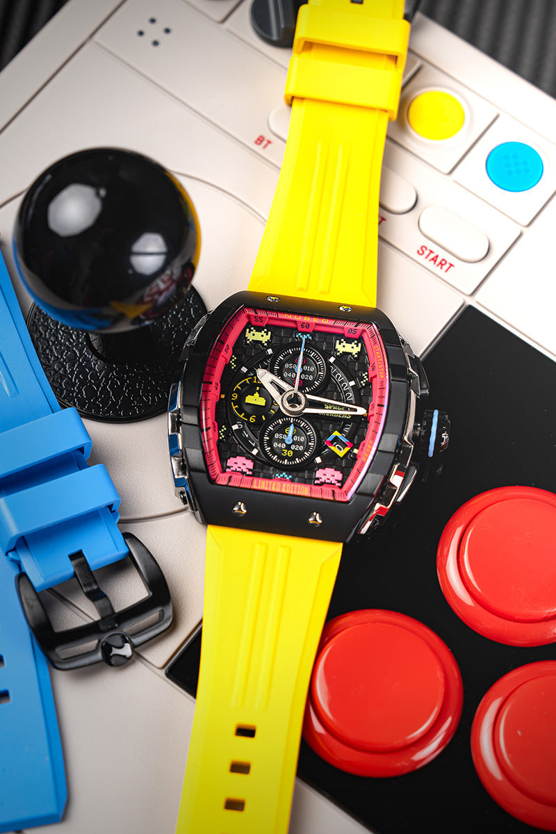 Magellan Chronograph Space Invaders Limited Edition Defender Yellow
