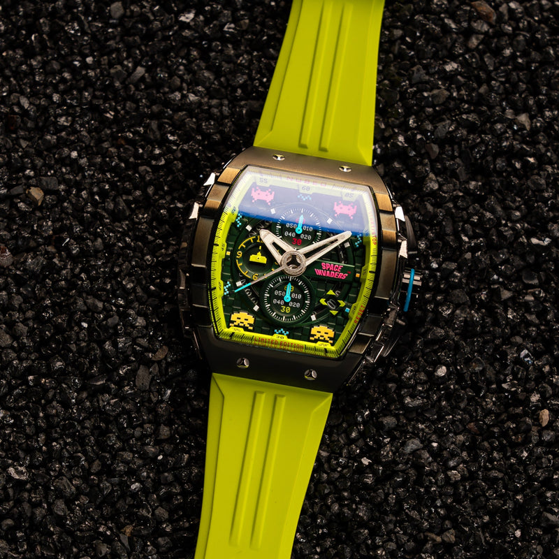 Magellan Chronograph SPACE INVADERS Limited Edition Galactic Green