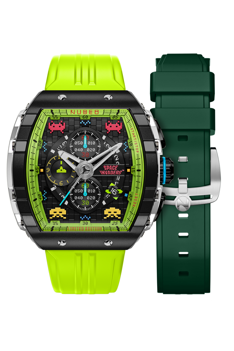 Magellan Chronograph SPACE INVADERS Limited Edition Galactic Green