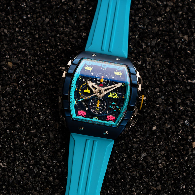 Magellan Chronograph SPACE INVADERS Limited Edition Cosmic Cobalt