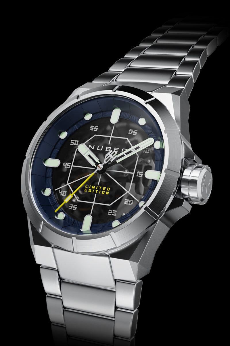 Space Hubble Skeleton Automatic Limited Edition Crater Blue