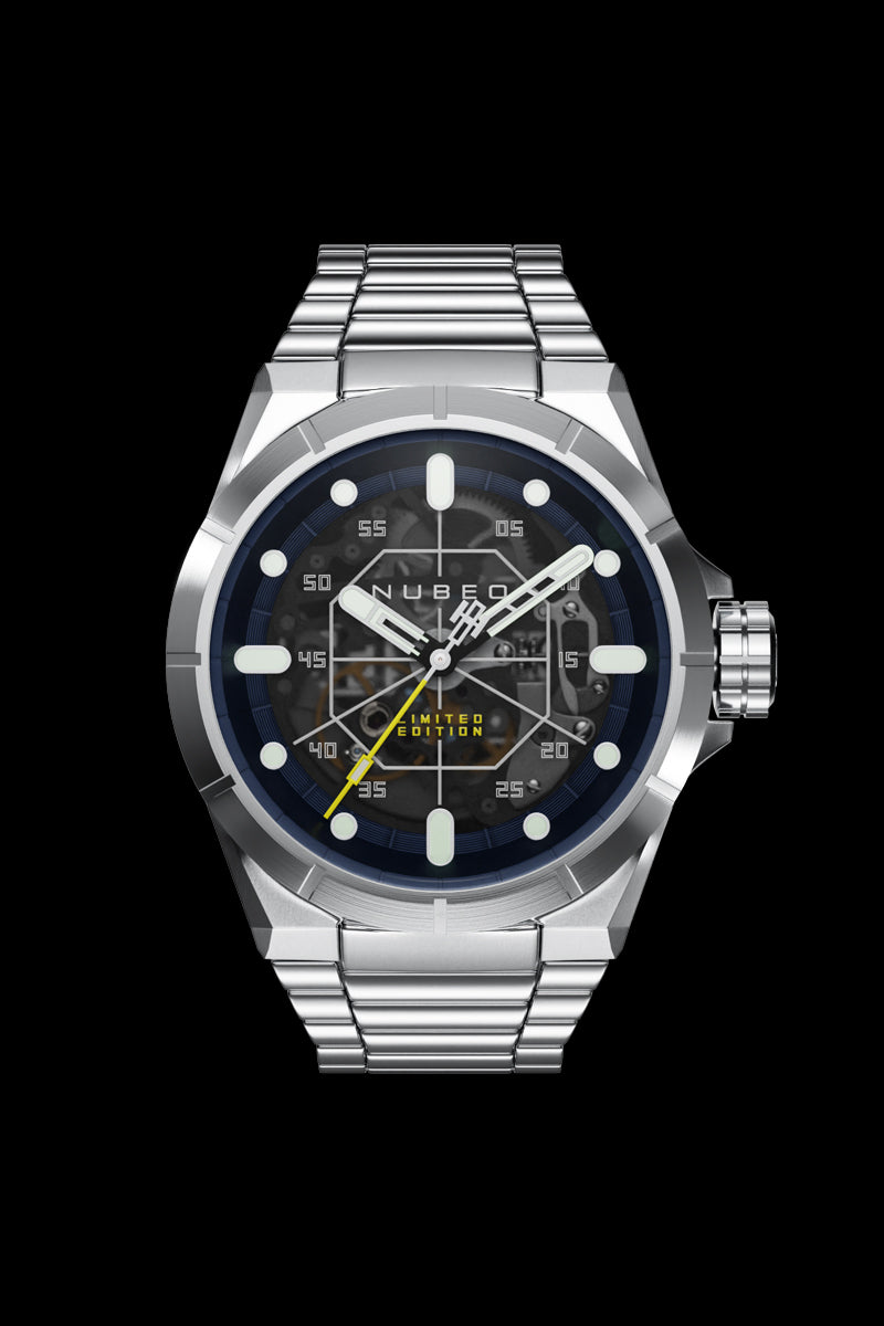 Space Hubble Skeleton Automatic Limited Edition Crater Blue