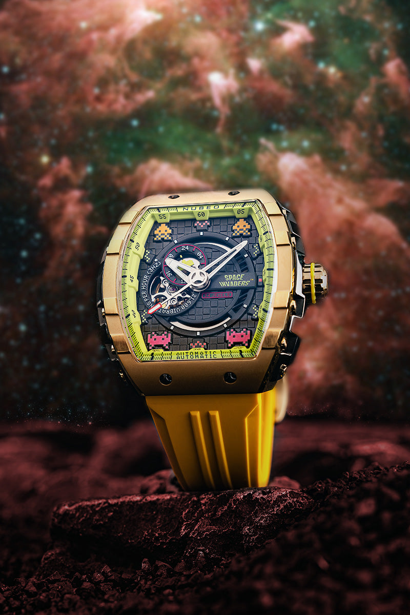 Magellan Automatic Space Invaders Limited Edition Solar Gold