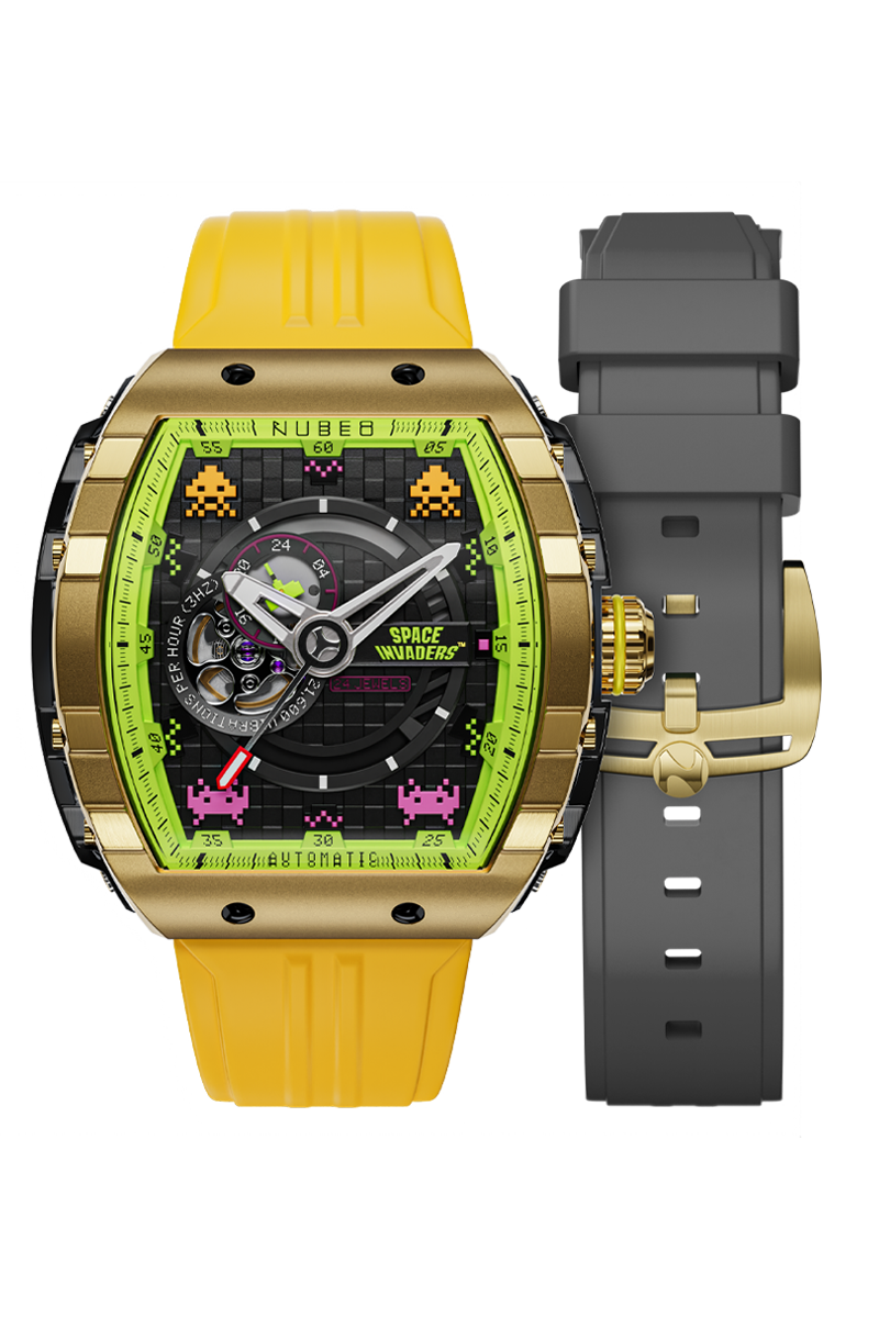Magellan Automatic Space Invaders Limited Edition Solar Gold