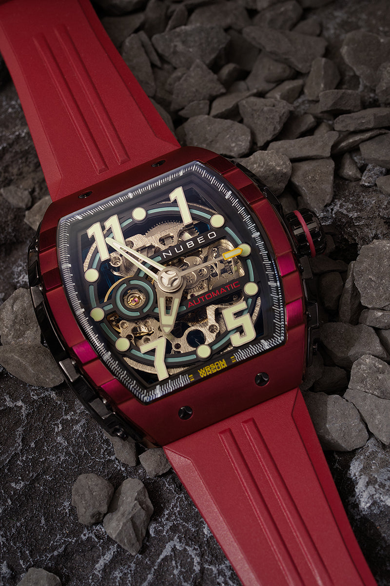 Magellan Vision Skeleton Automatic Limited Edition Burnt Red