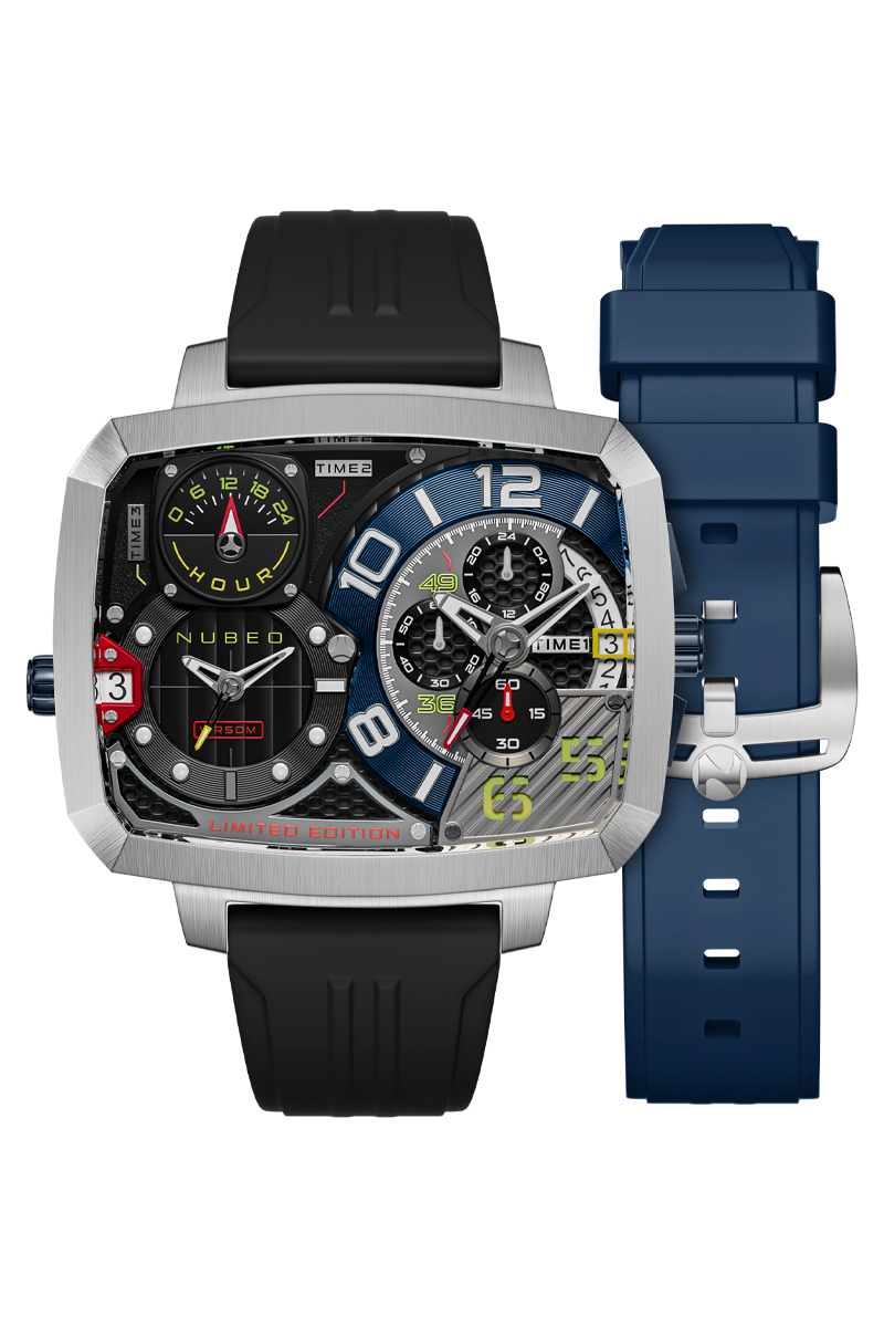Odyssey Triple Time Zone Chronograph Limited Edition Metallic Silver