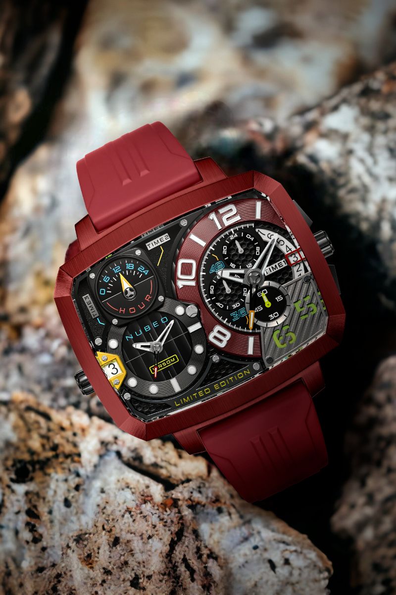 Odyssey Triple Time Zone Chronograph Limited Edition Metallic Red