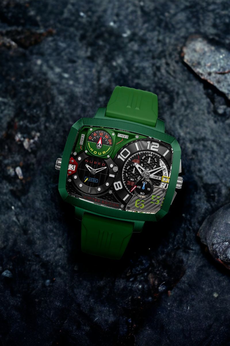 Odyssey Triple Time Zone Chronograph Limited Edition Metallic Green