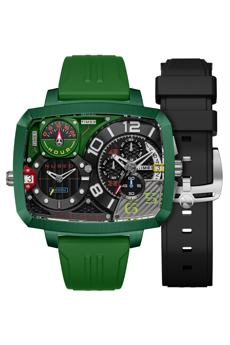 Odyssey Triple Time Zone Chronograph Limited Edition Metallic Green