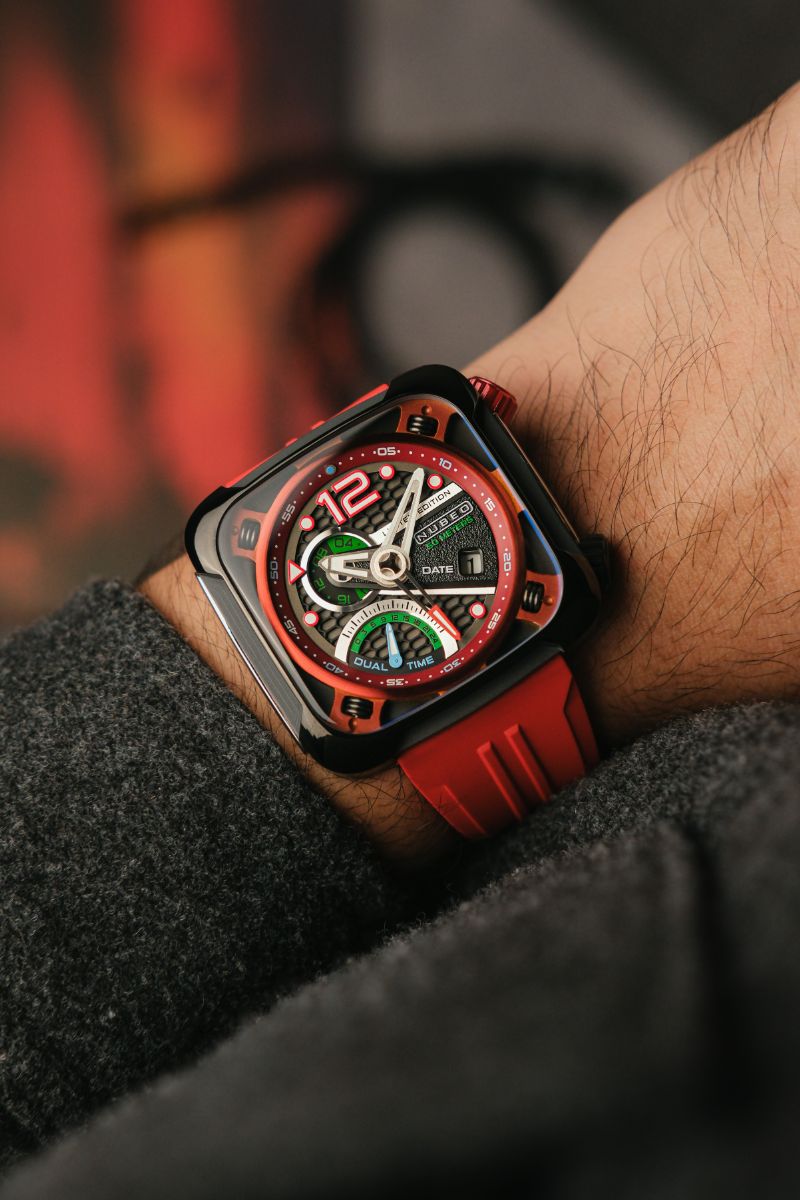 Ecliptic Retrograde Dual Time Limited Edition Hazard Red