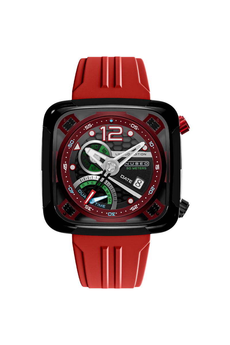 Ecliptic Retrograde Dual Time Limited Edition Hazard Red