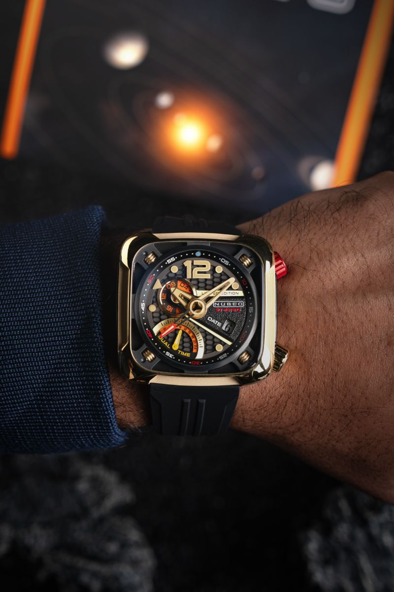Ecliptic Retrograde Dual Time Limited Edition Golden Black