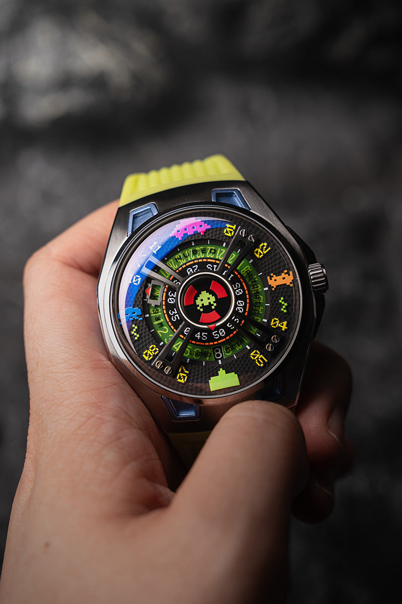 OAO Automatic Space Invaders Limited Edition Galaxy Green