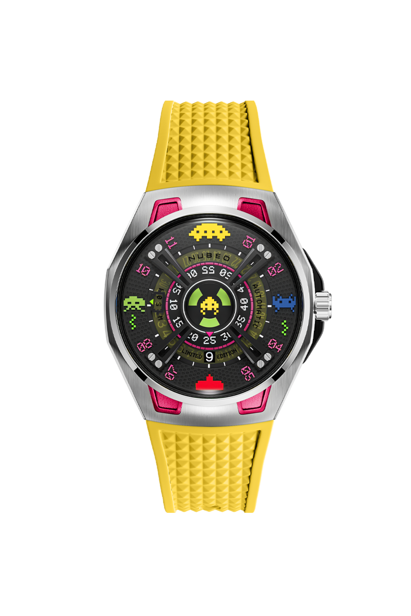 OAO Automatic Space Invaders Limited Edition Solar Yellow