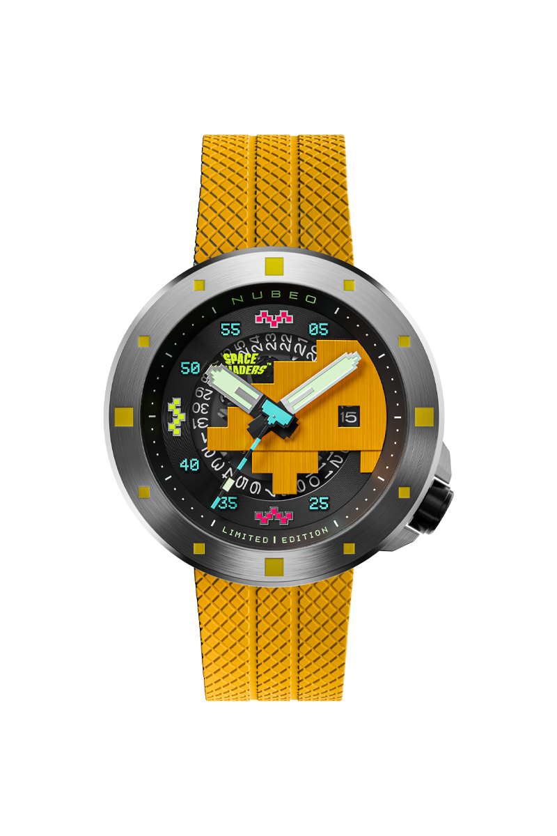 Cassini Automatic Space Invaders Limited Edition Retro Yellow