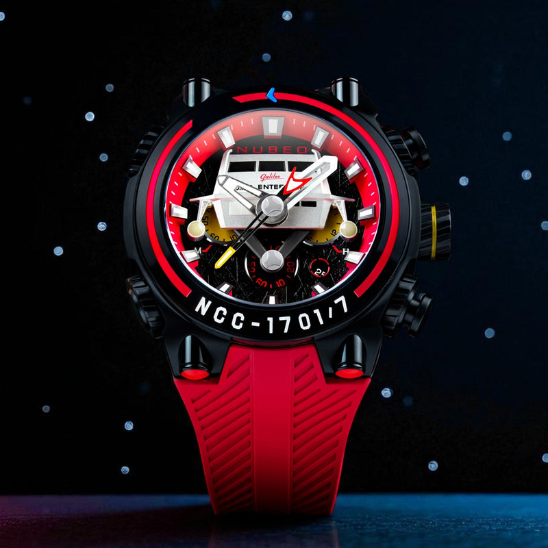 Deimos Chronograph Star Trek Galileo Limited Edition Starship Red