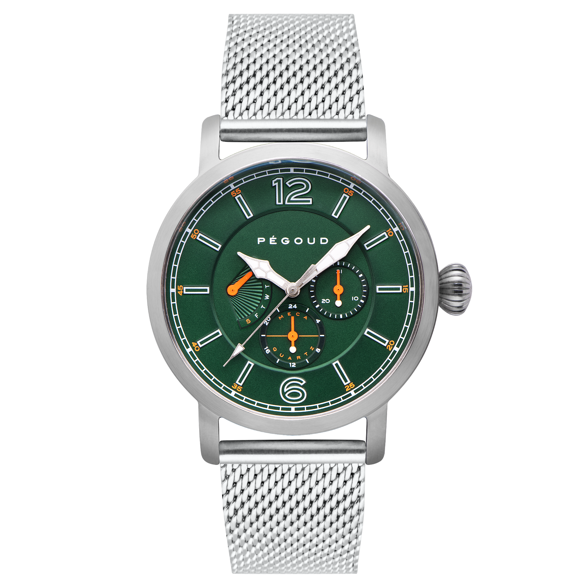 Première Retro Calendar Japan Meca-Quartz Green