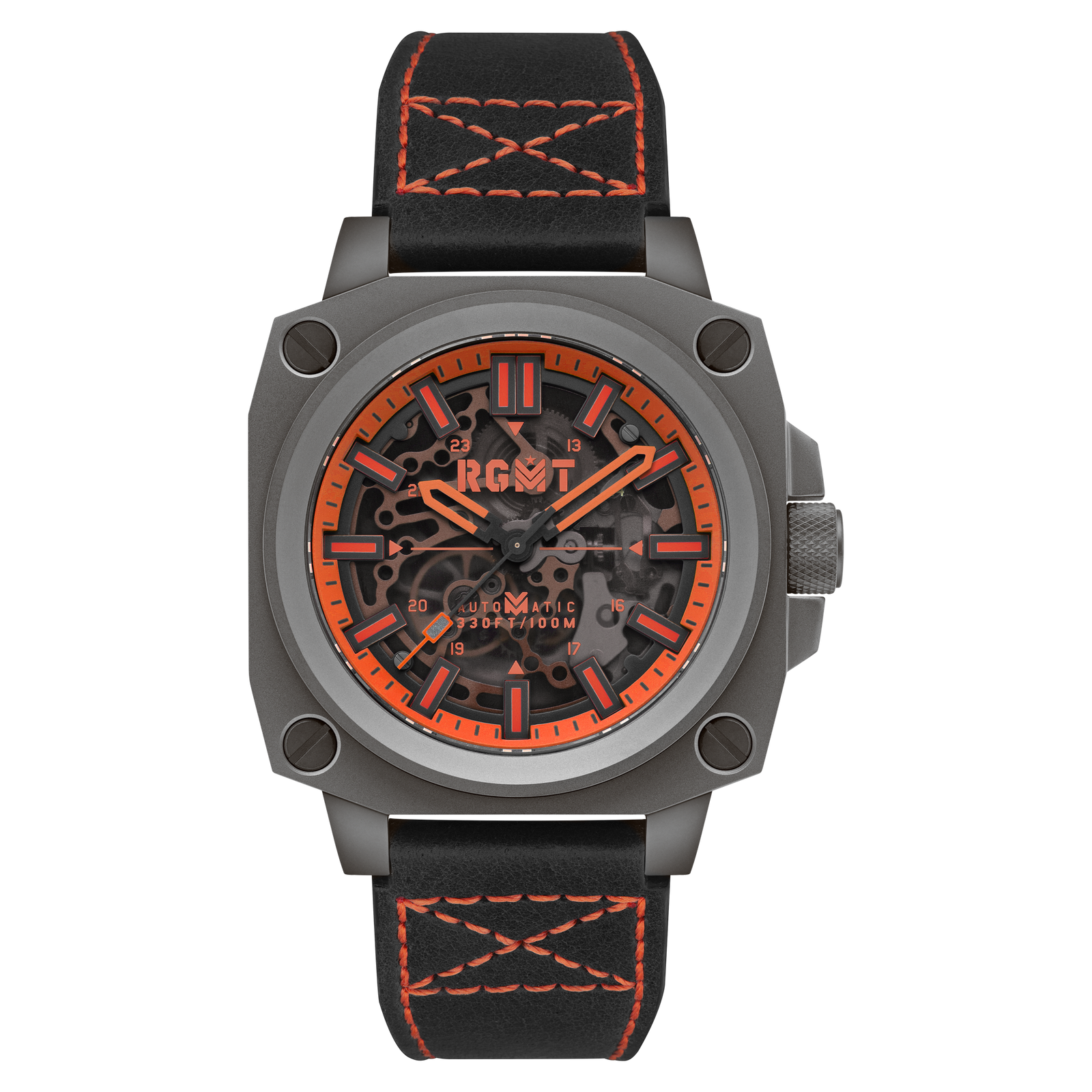 Altimeter Skeleton Automatic Orange Grey