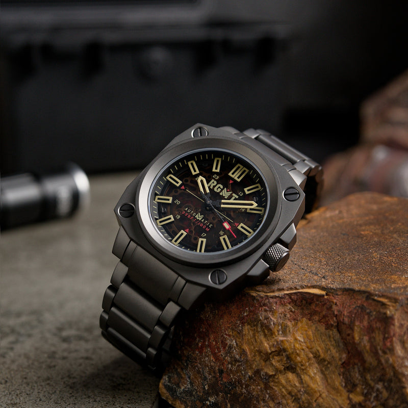 Altimeter Skeleton Automatic Sandblast Black