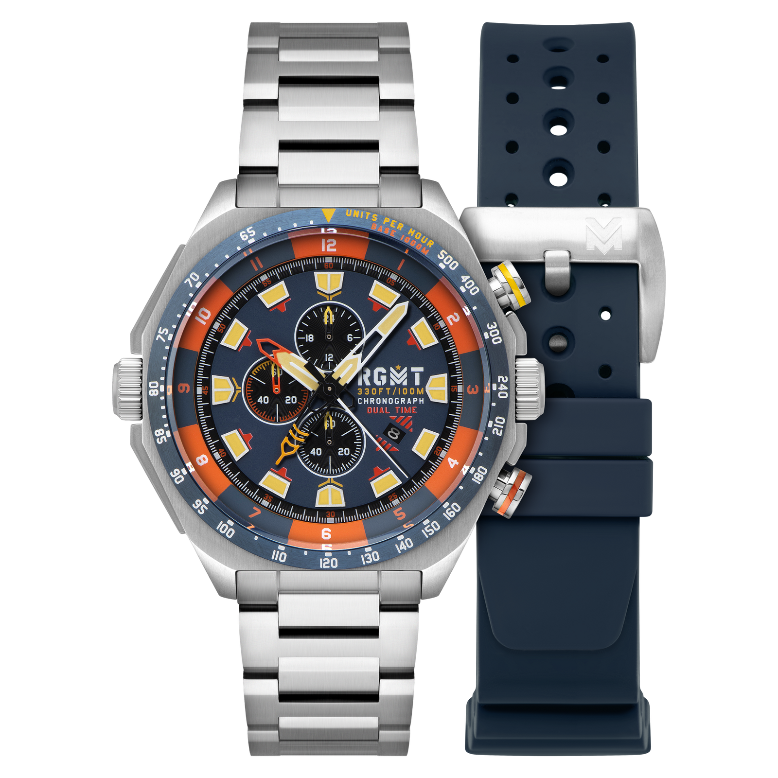 Capricorn Dual Time Chronograph Chequered Blue