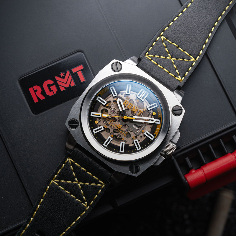 Altimeter Skeleton Automatic Ops Yellow