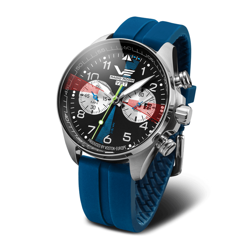 Vostok Europe Radio Room Quartz Chronograph Men's Watch 6S21/325A446-C