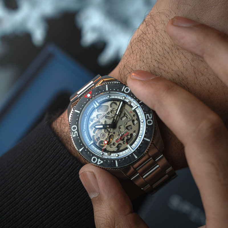 Croft 42 Skeleton Automatic Carbon Black