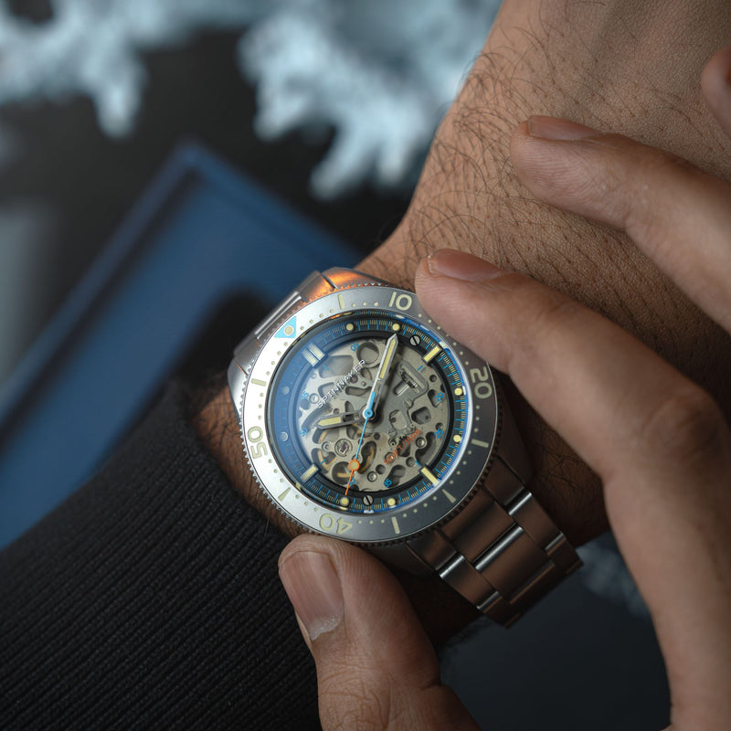 Croft 42 Skeleton Automatic Sandblasted Steel