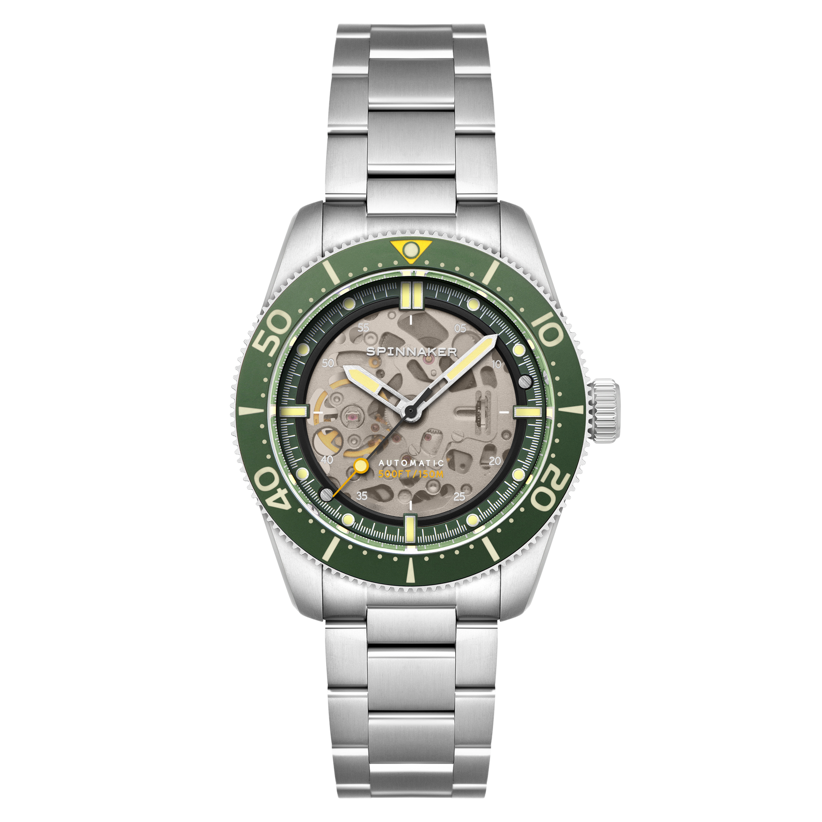 Croft 42 Skeleton Automatic Green Ceramic