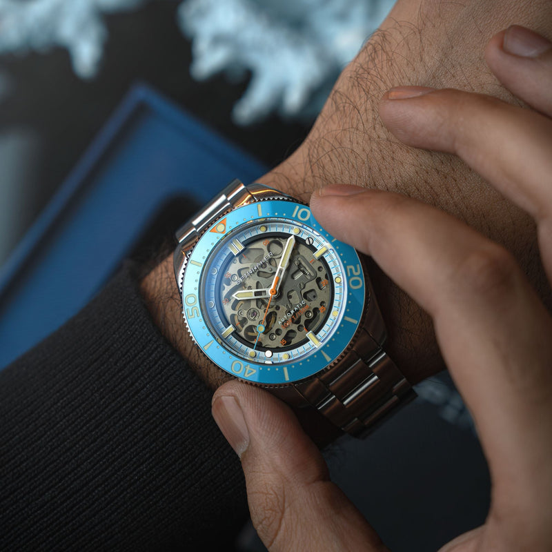 Croft 42 Skeleton Automatic Blue Ceramic